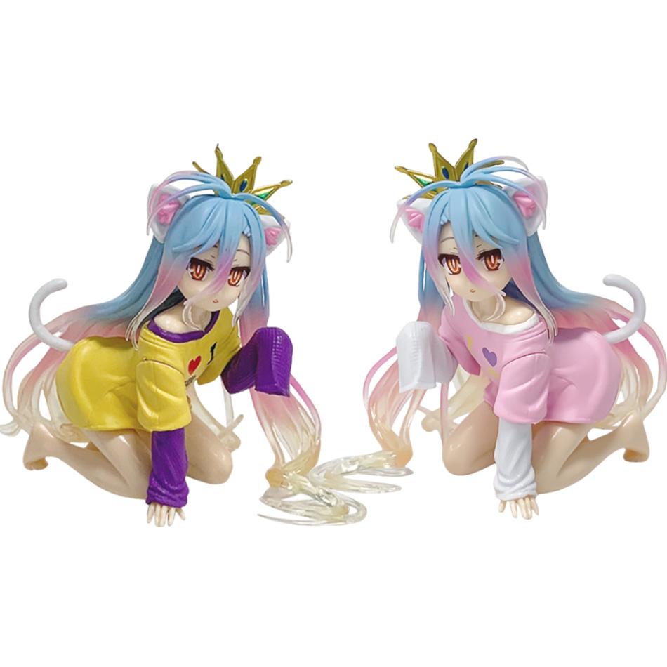 Anime TAiTO NO GAME NO LIFE Shiro PVC Figures Desktop Cute Ornaments Collection Models Toys Kids Christmas Holiday Gift In Stock