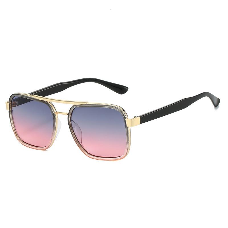 Nicht polarisierte Europa und Amerika Mode Sonnenschutz Lichtblockierende Sonnenbrille Herren Damen Quadratische Bequeme Brille