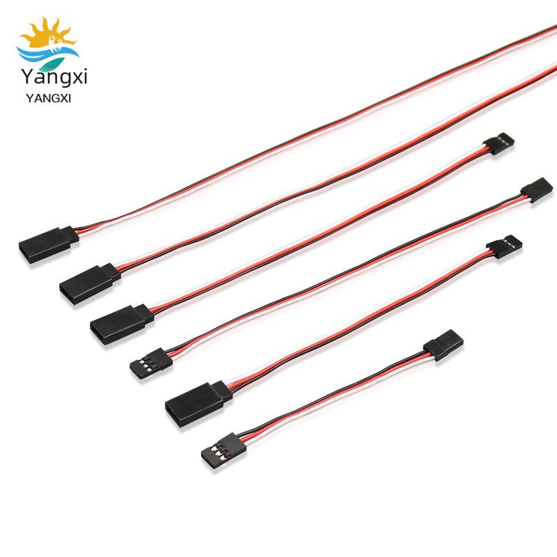 "30-Core Servo Extension Cable for Model Cars and Aircraft, Male to Female, 150/200/300/500mm"