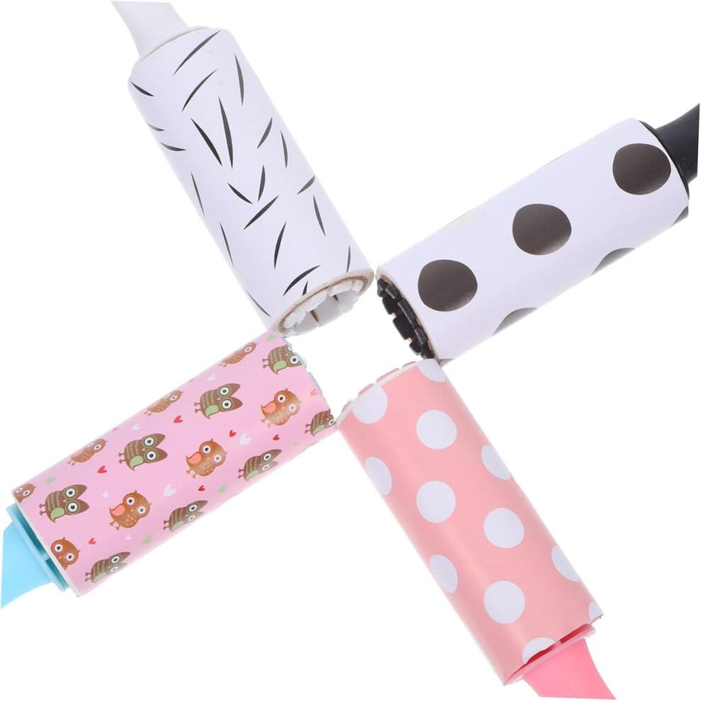 12PCS Heavy Duty Sticky Lint Rollers With Handles Pet Hair Remover For Clothes Furniture Carpets Washable Refillable Easy