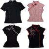 TrendHub Classic Y2K Schlank Persönlichkeit Damenbekleidung Gothic Hemden Elegant Kunstvoll Ästhetisch Minimalistisch Kurzarm Täglich Damen Oberteile