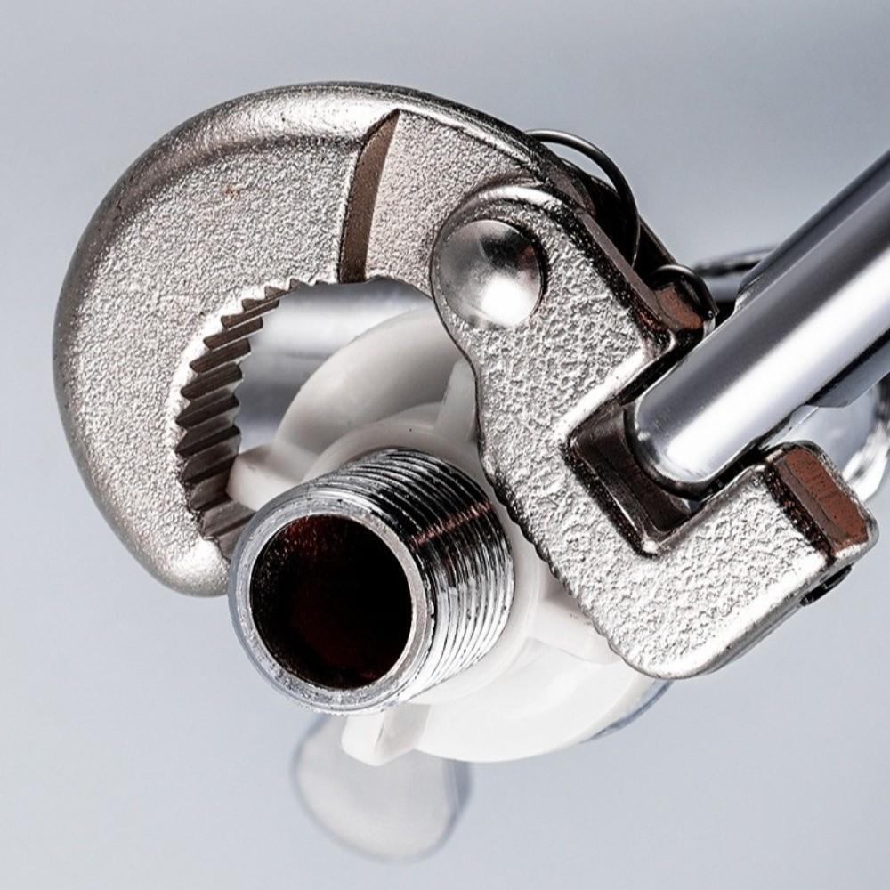 Portable Adjustable Head Basin Wrench Carbon Steel Multi-Functional Sink Wrench Faucet Installation Tool Plumbing Applications