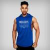 Muscleguys Muscleguys Brand Summer Mens Letters Print Gym Stringer Hooded Vest Bodybuilding Clothing Fitness Sleeveless Tank Tops Men