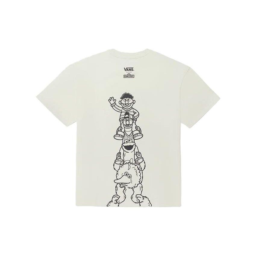 Vans X Sesame Street Collaboration Street Style Fun Print Cartoon Letter Pattern Round Neck Couple Short Sleeve T-Shirt Unisex T-Shirt VN000FX7FS8