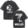 Jesse Welles Tour della Terra di Mezzo Stampa Maglietta Unisex Moda Donna Maglietta Manica Corta Casual Cotone Vintage Lavato T-shirt