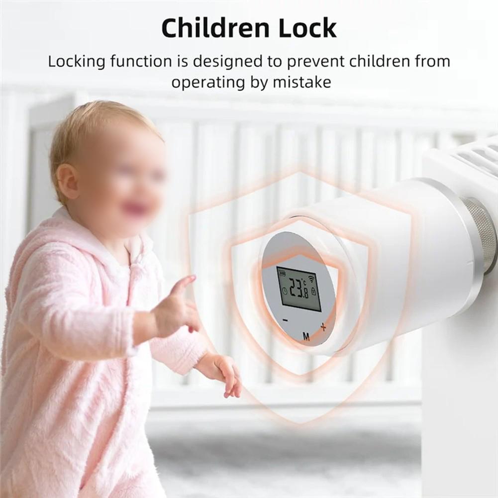 For Zigbee For Tuya Smart Thermostatic Radiator Valve with Custom Weekly Programmable Scheduling and Remote Control