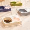 Cat Dishes For Food And Water 2 In 1 Raised Pet Feeding Bowl Double Dishes Bunny Food Water Dispenser Set Automatic Waterer