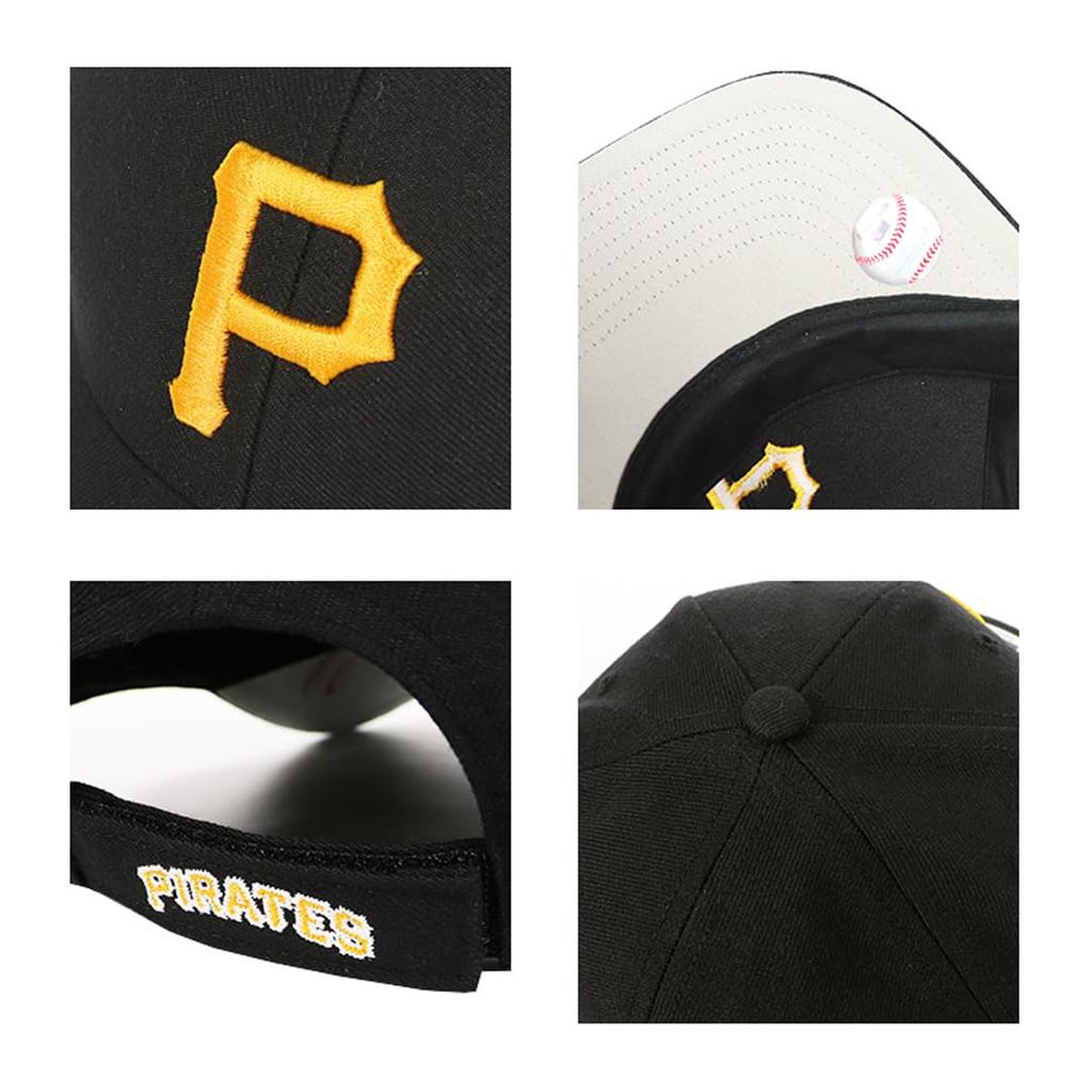 47 Pittsburgh Pirates MLB MVP Cap Black Free Size Women's Men's