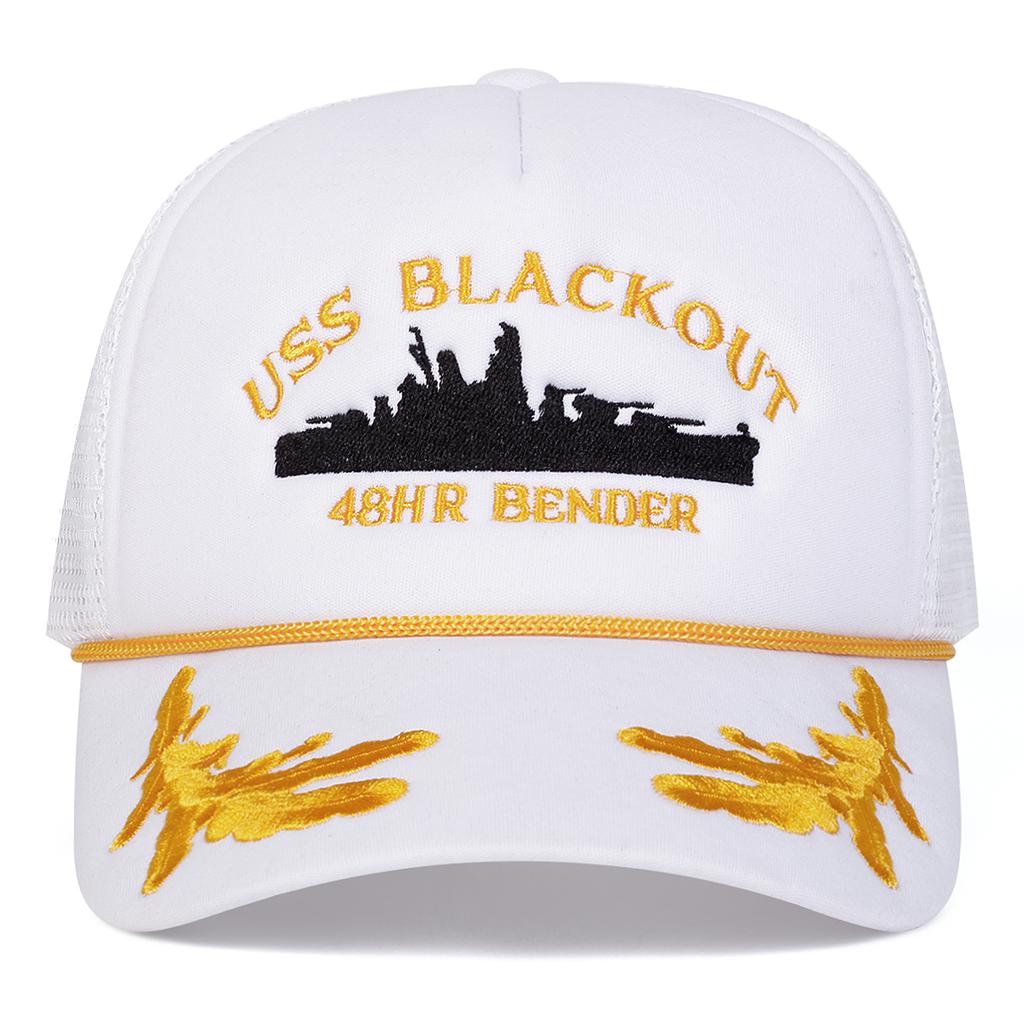 Unisex USS BLACKOUT Letter Embroidery Baseball Net Caps Adjustable Casual Hats Spring and Summer Outdoor Sunscreen Hat