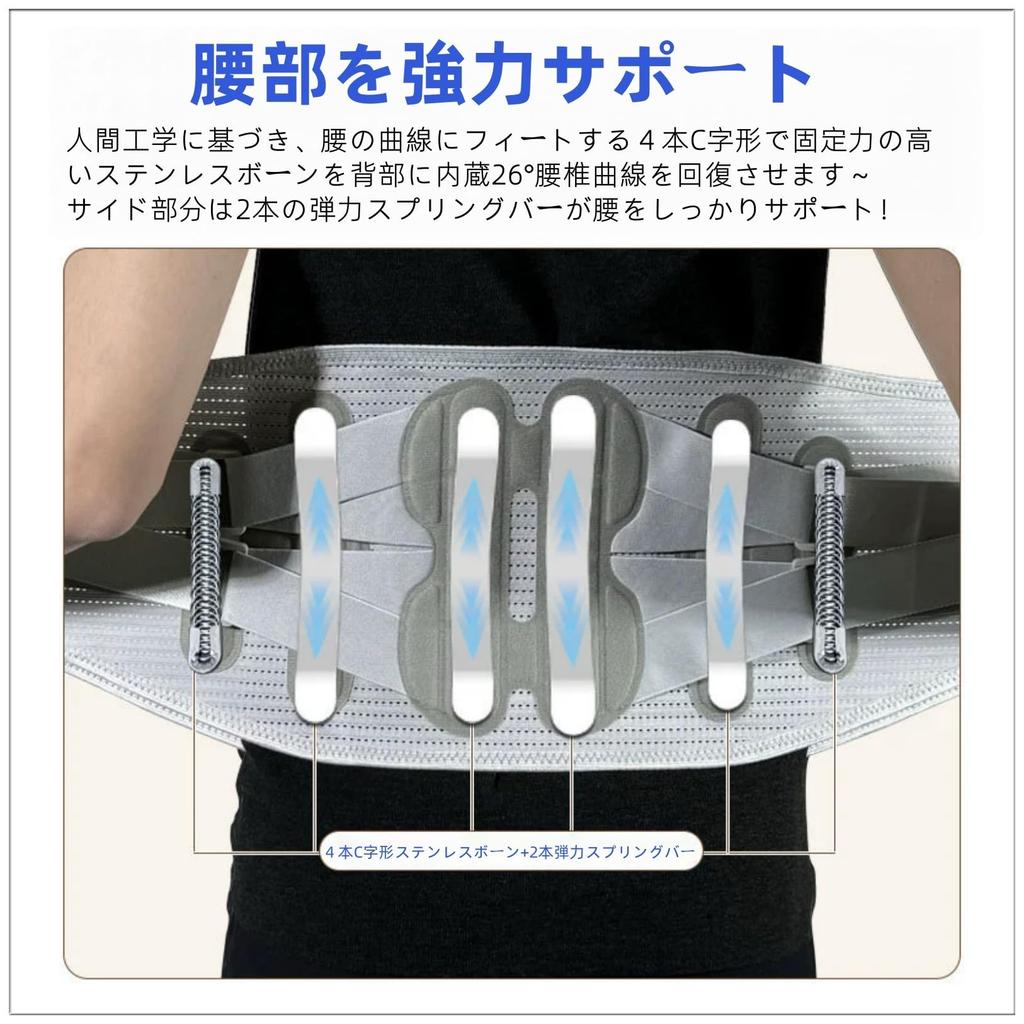 IPPON Lumbar Support Back Pain Relief Corset for Men and 23cm for Lower Back Arched Lumbar Strong Double Mesh 135 Belt, Belt, Women, Wide, Work,