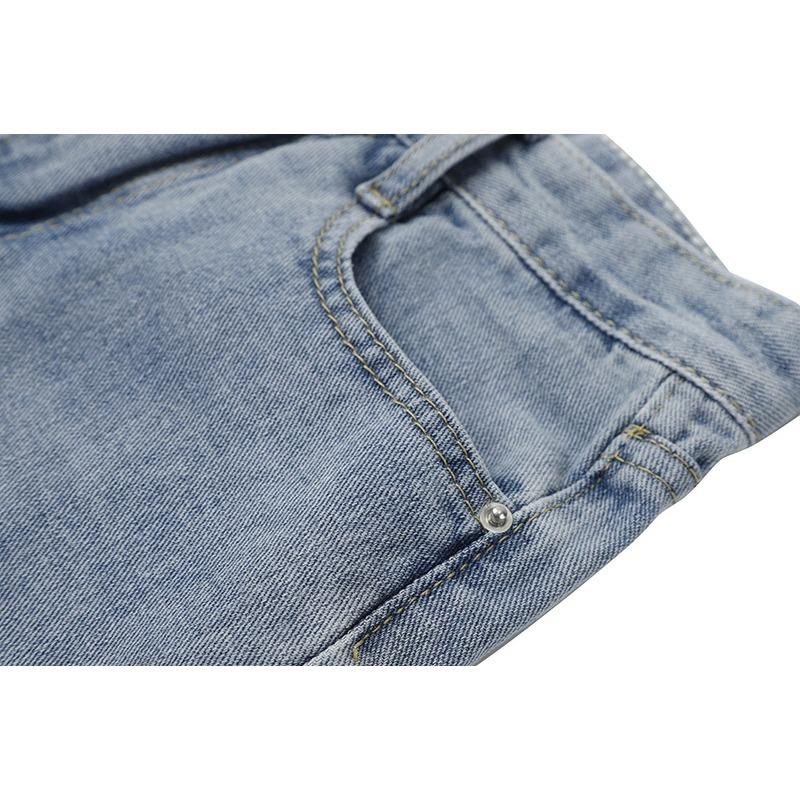 Shorts Jeans Femininos Jovens Skinny Fashionáveis e Versáteis Verão Cintura Alta Finos Soltos Casuais Retos Dobrados Pernas Largas Ultracurtos Filho