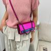 Women's K-G Colorful Splicing Chain Bag Fashionable And Versatile Color Blocking Bag Single Shoulder Crossbody Bag
