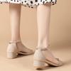 Beige High Heels Sandals Women Summer Shoes Women Fashion Open Toe Buckle Sandals Casual Square Heel Female Shoes
