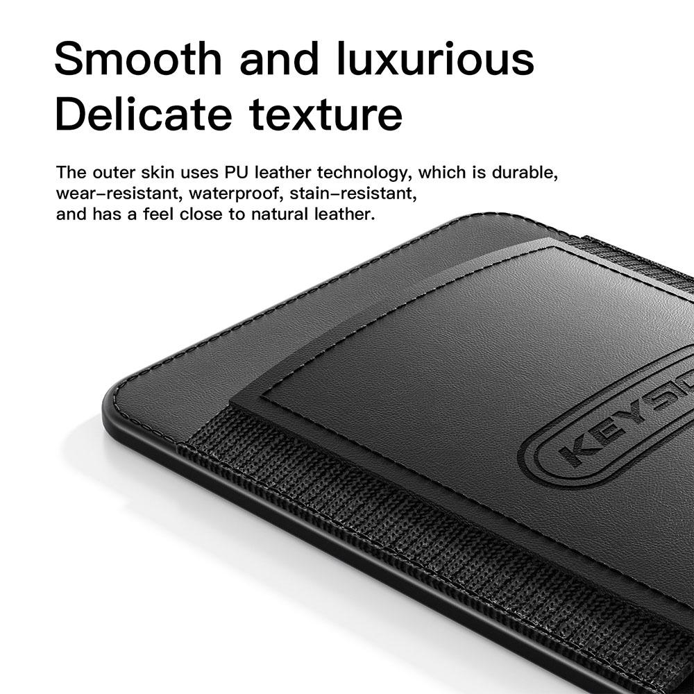 KEYSION Magnetischer Kartenhalter für Magsafe für iPhone 17 16 15 Pro Max Samsung Huawei Elastische PU-Leder Geldbörse Tasche Handyhülle