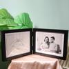 Cornice per Foto in Legno Orizzontale con Cerniera Stile Cinese - Disponibile in Formati da 4 e 5 Pollici, da Appendere alla Parete