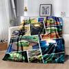 Kawaii Yoda Flannel Blanket Is Soft and Warm, Suitable for Bedrooms, Living Rooms, Bedside Tables, Travel, Picnics, and Other