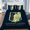 Attack on Titan Anime 3D Printed Duvet Case Pillowcase Bedding Set Twin Full Queen King Size for Bedroom Decor