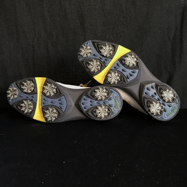 FOOTJOY eCOMFORT Golf Shoes 6 23.0 White×Yellow Shoes(USED)