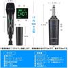 Kithouse K380A Wireless Microphone Bluetooth Karaoke Microphone Set of 2 LED Display Type UHF 10 Channel Dynamic Microphone 6.35mm Receiver Handheld