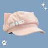 Cute Cat Ears Women's Beret Anime Cat Paw Pattern Newsboy Cap Sweet Japanese Style Baseball Cap Everyday Outfits