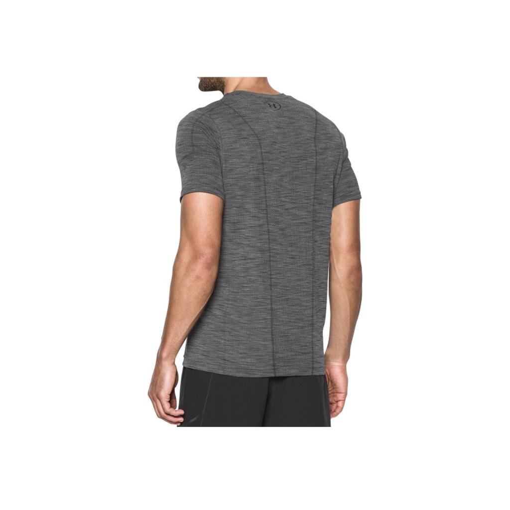 Under Armour Seamless Printed Casual Round Neck Short Sleeve T-Shirt Men Tops Gray 1289596-040