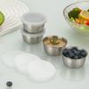 Stainless Steel Small Sauce Cup With Sealed Lid Portable Seasoning Spice Dishes Ketchup  Pot Dipping Bowl Saucer Tableware