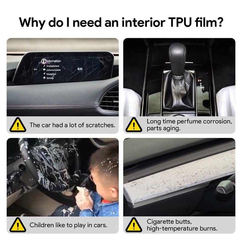 TPU Invisible Interior Protective Film For Mazda CX‑30 ‑2025 RHD Transmission Anti‑Scratch Interior Car Accessories