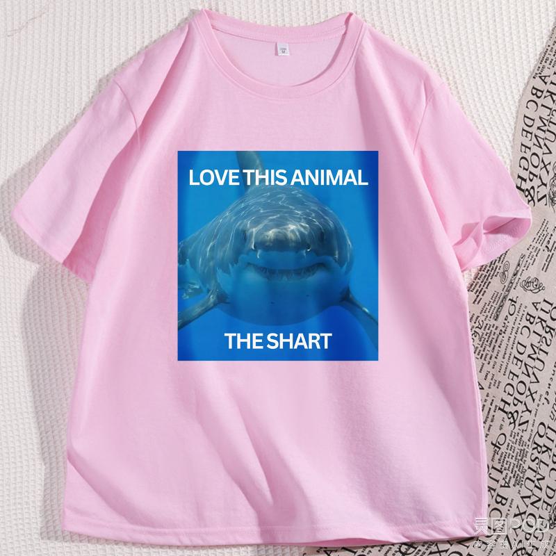 Love This Animal The Shart Graphic Tee Shirts Funny Cotton ShortSleeve Sea Animal T Shirt Mens Designer Clothing Comfortable