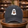 A Cartoon Ghost Printed Baseball Cap, a Casual Duckbill Hat, Stylish And Adjustable for Outdoor Use, Suitable for Travel And Bea