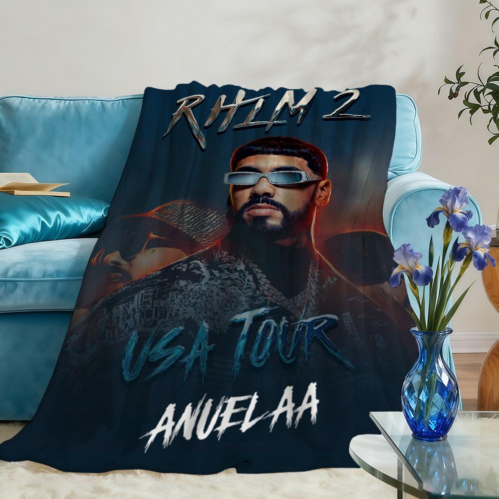 Rapper Anuel AA Blanket Throw Super Cosy Plush Living Room Sofa Couch Childish Birthday Gifts