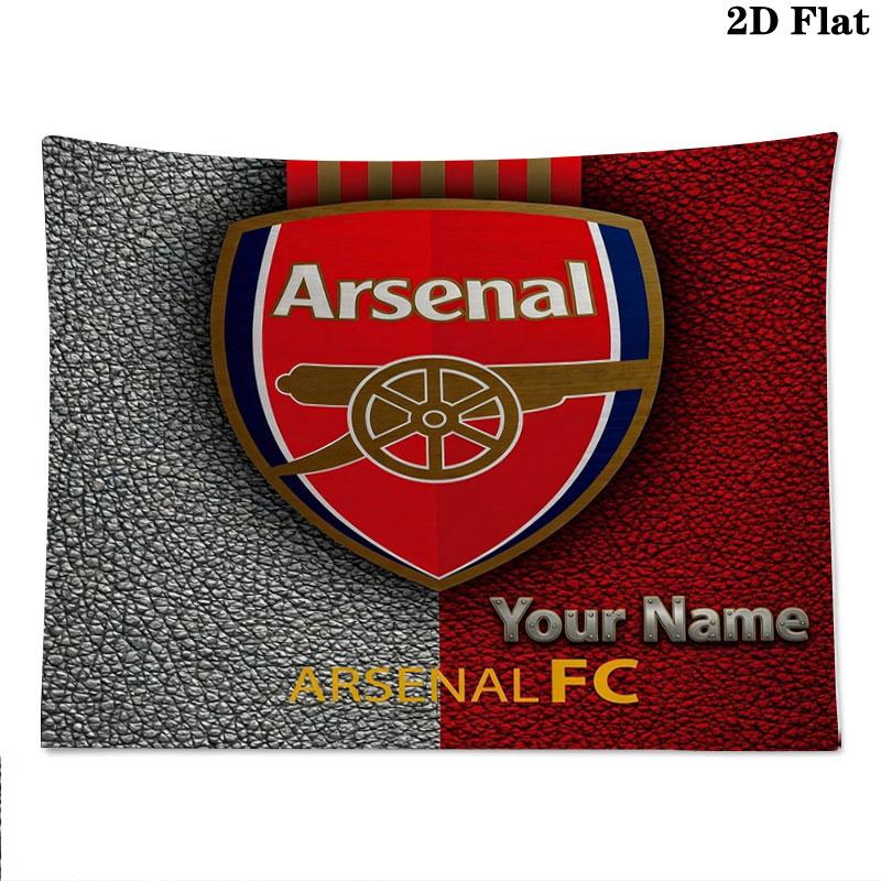 Arsenal F Custom Name Wall Tapestry Aesthetic Wall Hanging Printed Fabric Blanket Decorative Tapestries for Bedroom Living Room Home Decor