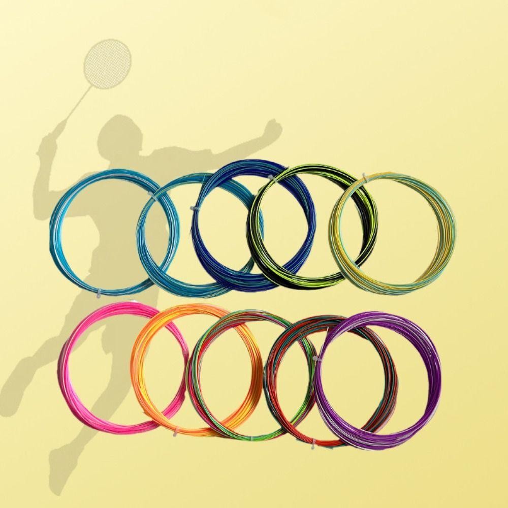 Elastic Colorful Rainbow Badminton String Colorful 0.73mm Badminton Racket Strings Assorted Color Durable Colorful Racket Line