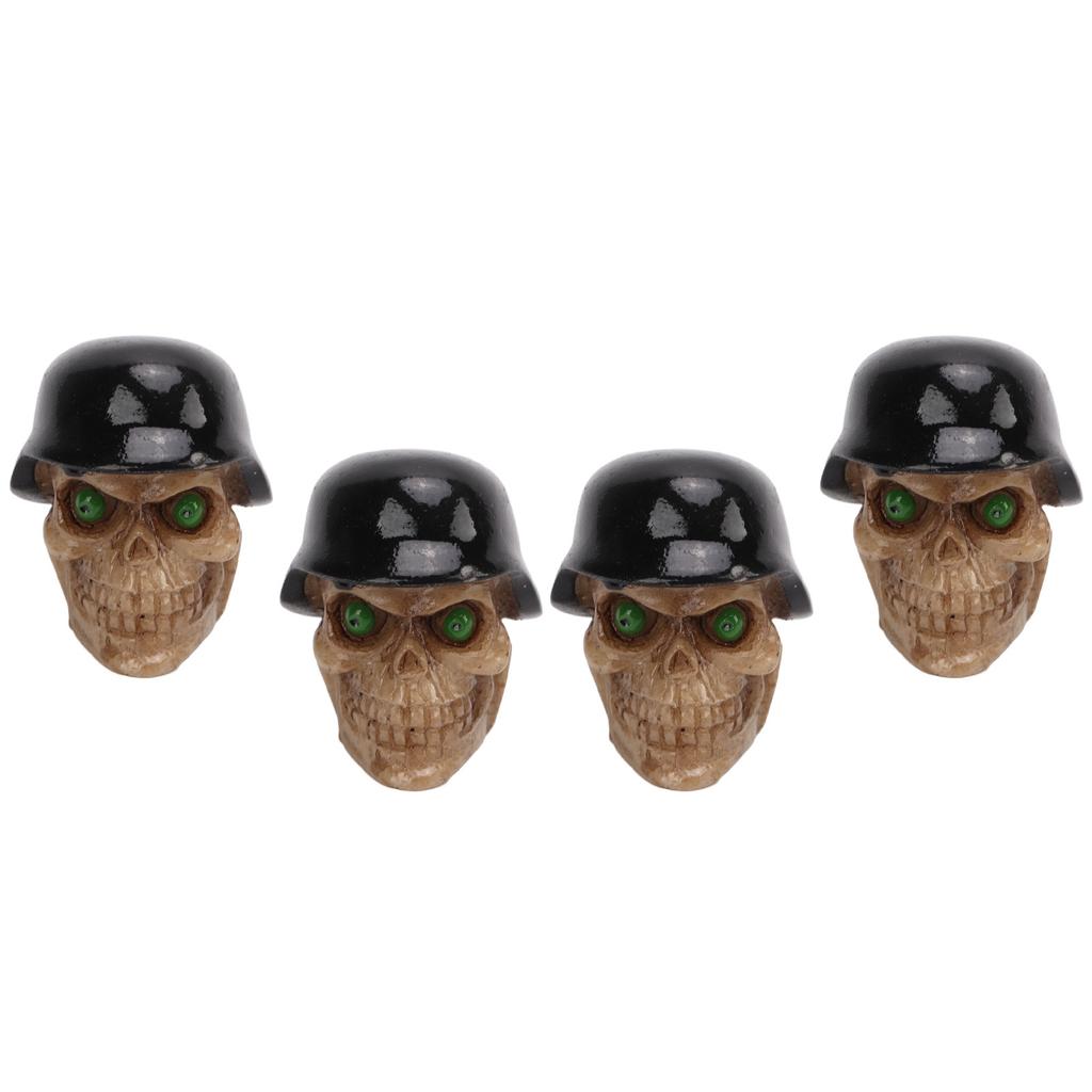 Sada 4 ks helmy Typ lebky Krytky dříku ventilku s gumovým kroužkem Univerzální pro auta Motocykly SUV