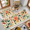VIKAMA Schöner Blumenteppich Lebendiger Küchenteppich Fußmatte Weiche Lange Matte Teppich Für Schlafzimmer Teppich Für Wohnzimmer Badezimmerteppich