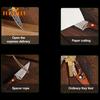 Mini Box Cutter,Stainless Sharp Blade,Exquisite Polished,Keychain Pendant,Hanging Hole,Rust-Resistant,Pocket Cutter Package Opener Cutter with Cover