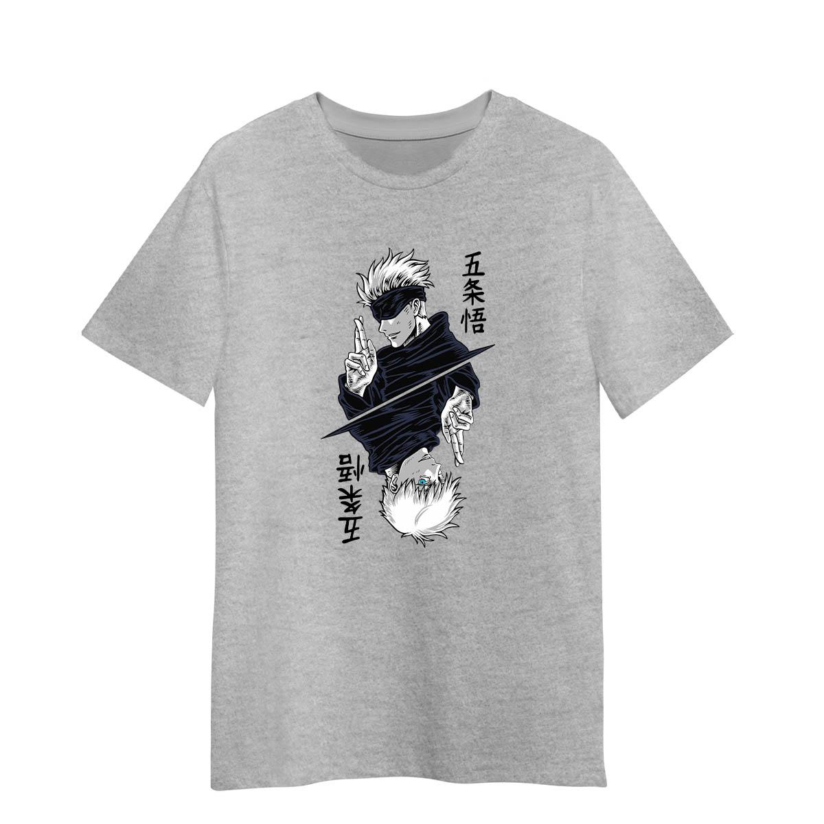 Jujutsu Kaisen Satoru Gojo Art Anime Manga Lover Fans Adult Unisex T-shirt S серый