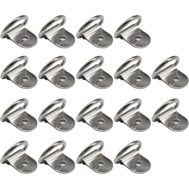 Black D Rings Anchor Lashing Ring, D-Ring Tie Downs, for Car Truck Trailer Cargo RV Boats (Silver 18 Pcs)