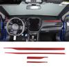 Red Carbon Fiber Interior Side Dashboard Trim Cover For Subaru WRX -24