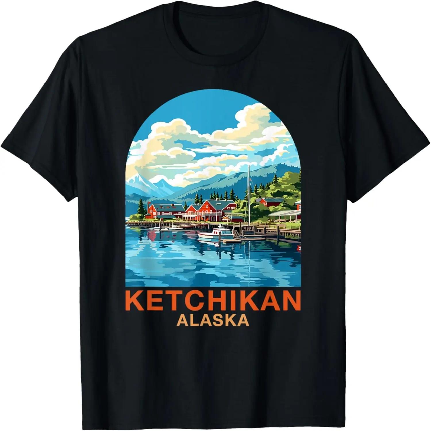 Кетчикан Путешествие Поездка Отпуск Кетчикан Аляска Футболка S чёрный