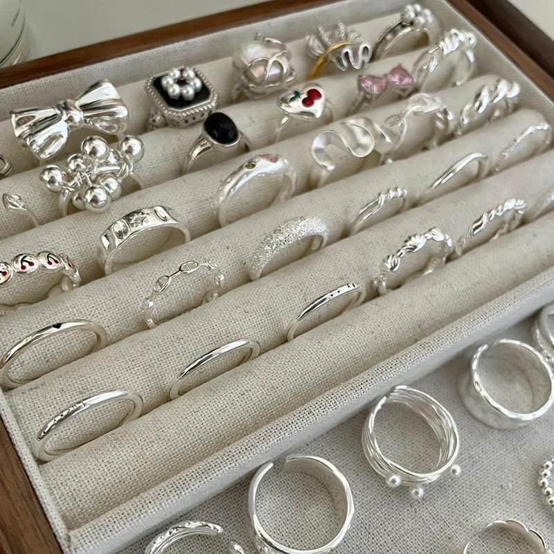 Pure Unique S925 Silver Geometric Design Ring Chic Accessory For Women Stylish