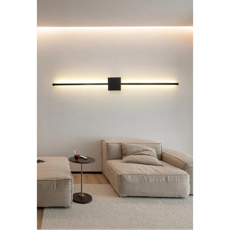 Modern LED Wall Lamp Minimalist Led Light Bedroom Bedside Long Strip Wall Sconces Living Room Sofa Home Indoor Lighting Fixture