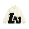 Li Ning Color Block Warm Loose Short Lamb Fleece Jacket Unisex Jacket Paper-White AFDT947-1