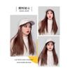 Womens Integrated Wig Cap Baseball Hat With Long Straight Hair Heat-Resistant Fiber Natural Look Full Coverage