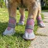 4Pcs Non-Slip Pet Net Boots Breathable Dog Paw Protectors Fashion Puppy Foot Covers  All-season Use