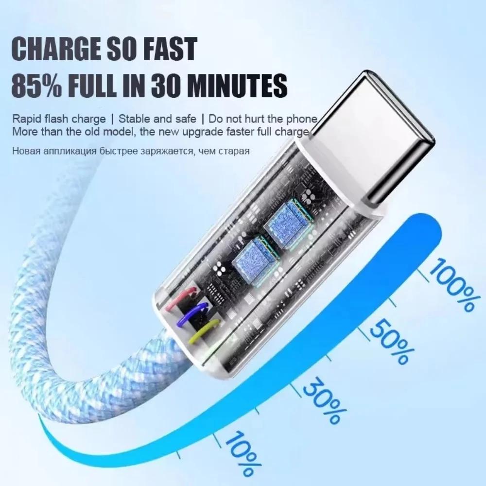 60 Вт USB Type C - Type C 6A кабель передачи данных для iPhone 15 16 Samsung Xiaomi быстрая зарядка USB C - C кабель Type C зарядное устройство для передачи данных