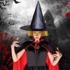 Stylish Oxford Fabric Witch Hat For Halloween Costume Parties Adult Teen Adjustable Design Cosplay Accessories