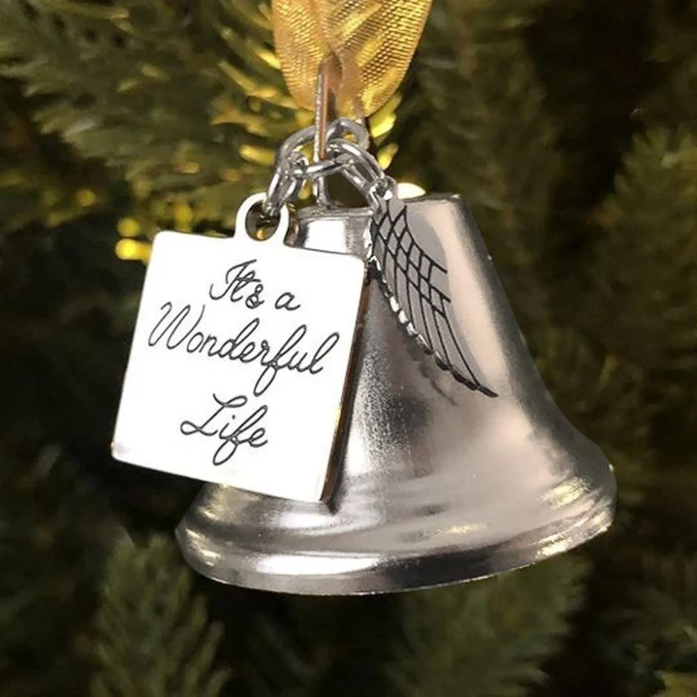 Hanging Angel Wing Wind Chime Bell Metal Vintage Bell Christmas Tree Decorations