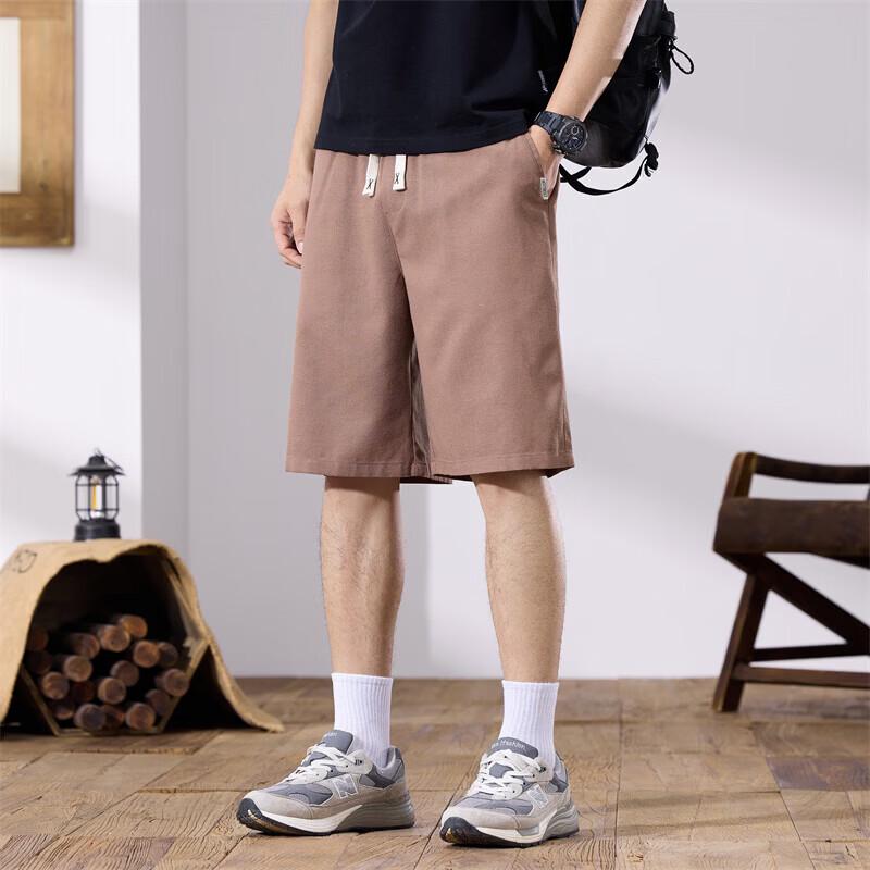 VEE KELLEN Men's Linen Blend Casual Shorts