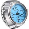 Jewelrywe Stainless Steel Analog Quartz Watch Ring Waterproof Free Size Business Casual Fashion Accessory