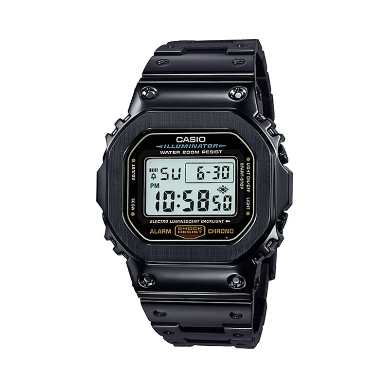 CASIO Unisex G-SQUAD Series Gray Watch DW-5600UE-1(Watch4--) Black Steel Band